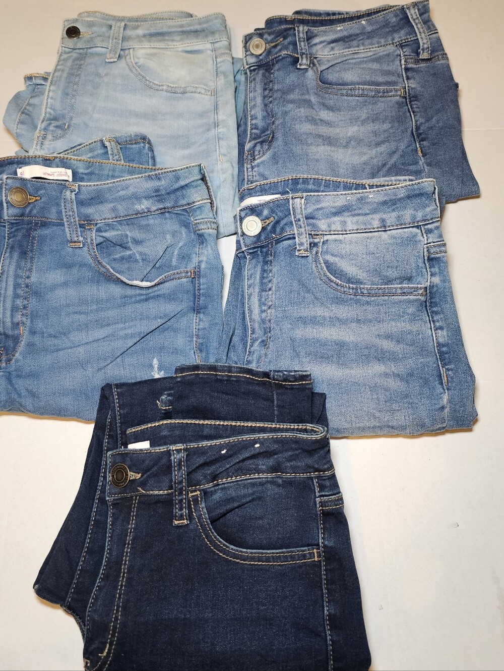 SO Jeans Jeggings Lot Size 11 Juniors Women's Stretch Denim Distressed Five Pair